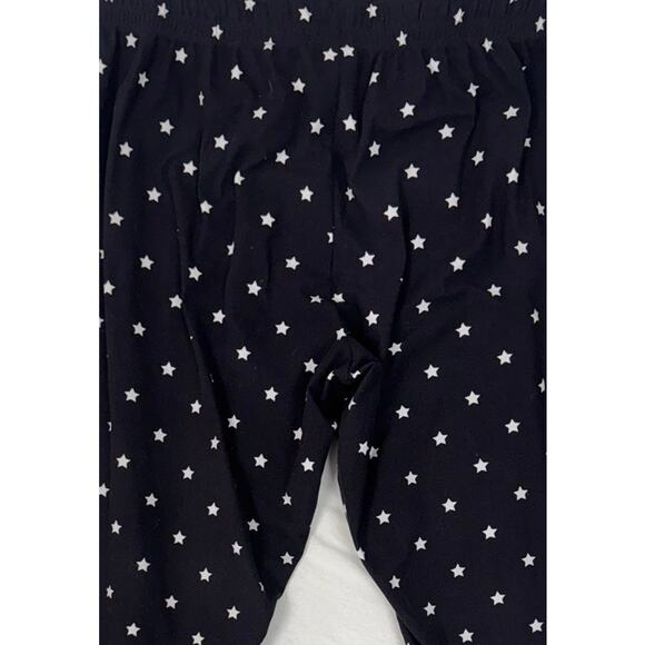 Calvin Klein Sleepwear Medium Black Pants White Star Print 100% Polyester - Picture 7 of 8